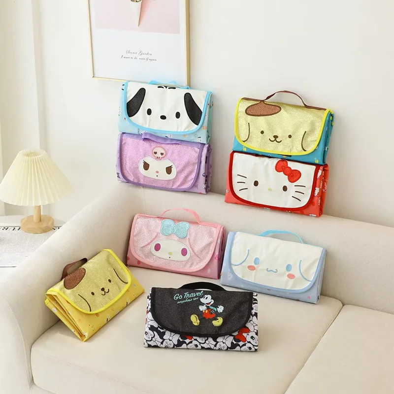 

2023 Sanrioed аниме Kuromi Cinnamoroll Melody, уличный спальный коврик, матрас для кемпинга, Дорожный Коврик, походные портативные маленькие коврики, подарок