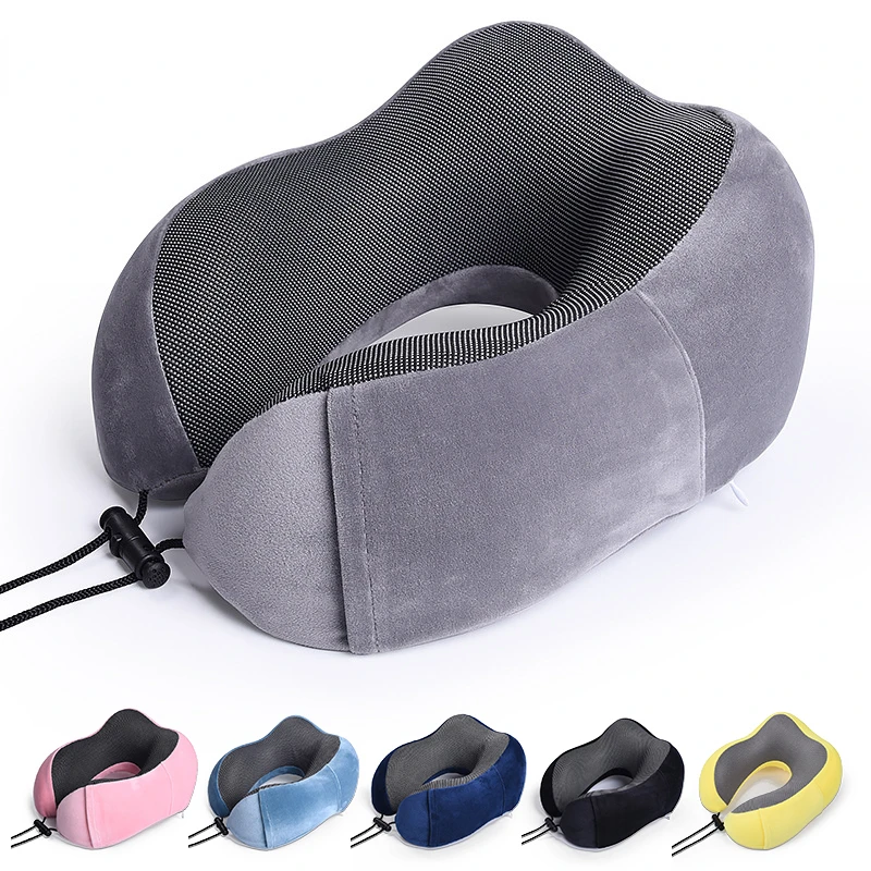 

Car U Shaped Memory Foam Neck Pillows Soft Slow Rebound Space Travel Pillow Solid Neck Cervical Healthcare Bedding DropShipping