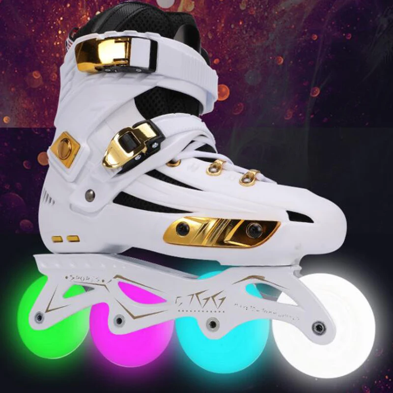 Adult Rollerblading Skates Professional Men and Women Fancy Roller Skates Beginners All Flash