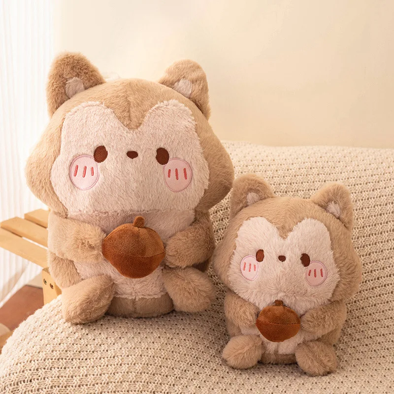 

1pc 25/35cm Cute Squirrel Pine Nut Toy Kawaii Plush Doll Child Sleeping Companion Gift Room Decoration
