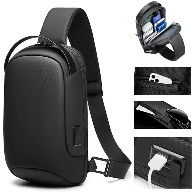 

Female Male Shoulder Pack Chest Travel For Oxford Women Bag Waterproof Men Messenger Sling Bag Crossbody Multifunctional