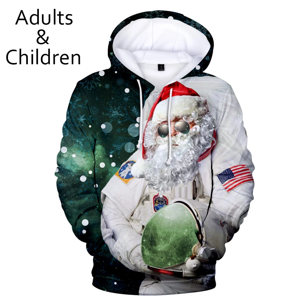 

High Quality Inexpensive 3D Merry Christmas Hoodies Sweatshirt Men Women Pullovers Happy Christmas Party Harajuku Kids Hoodies