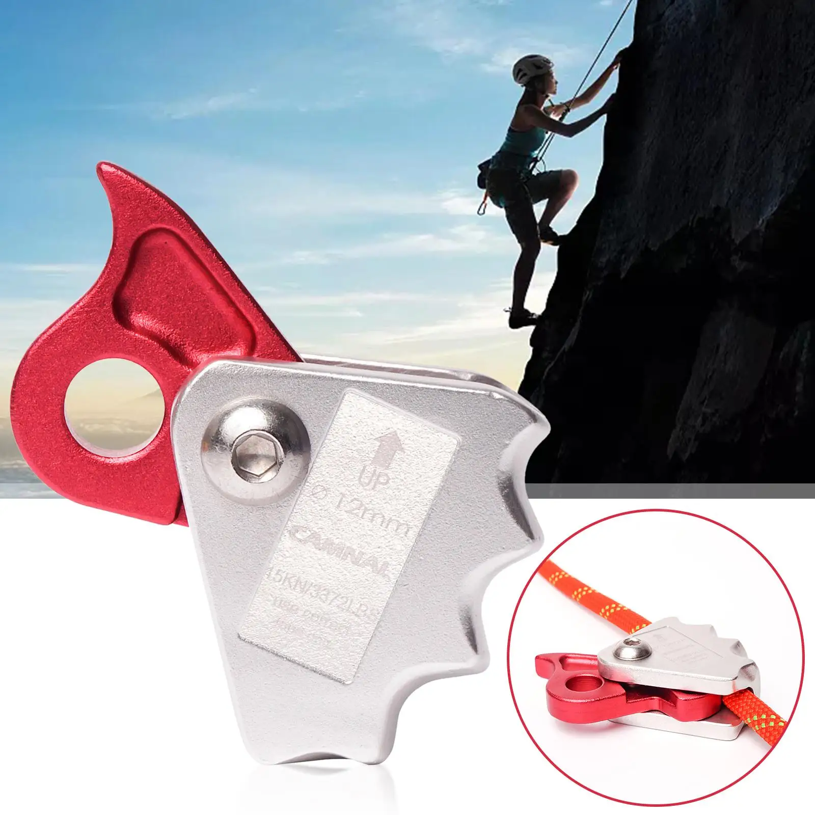 

Climbing Hand Ascender Self Locking Device Riser Adjuster for Mountaineering