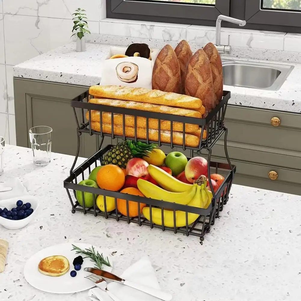 Штабелируемая корзина для хранения кухонная стойка металлическая проволока