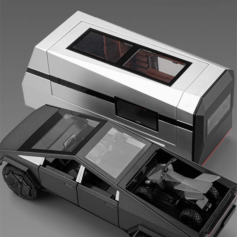 Большой размер 1/24 Cybers Truck Pickup Trailer модель автомобиля из сплава литая под давлением