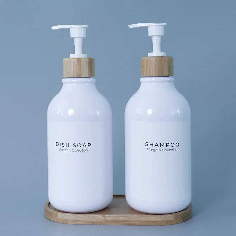 Bathroom Shampoo Bottle Soap Dispenser Body Wash Hair Conditioner Refillable Bottle Plastic Storage Jar 250/450/500/650ML