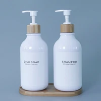 bathroom shampoo bottle soap dispenser body wash hair conditioner refillable bottle plastic storage jar 250450500650ml