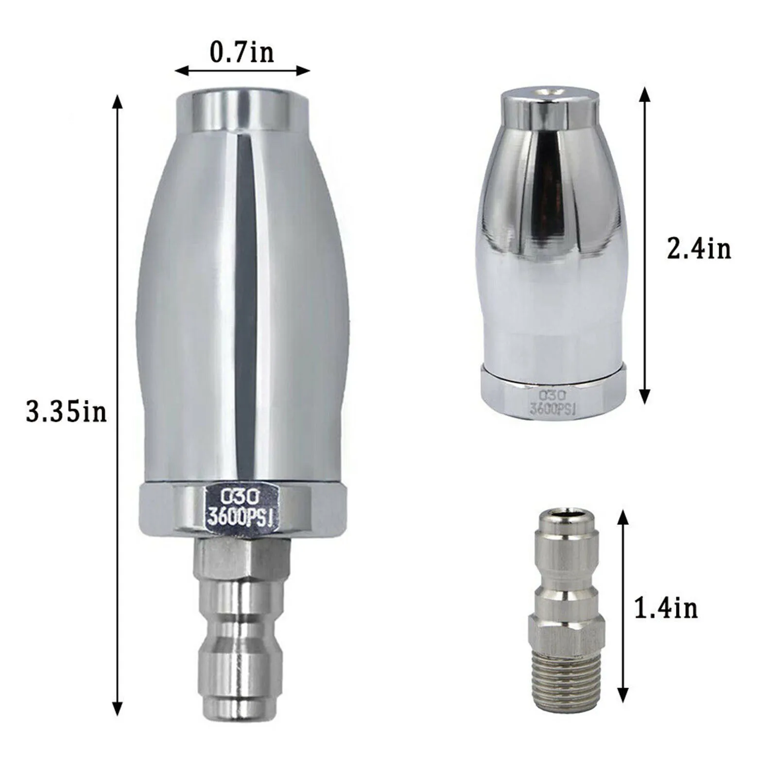 

Вращающаяся сопло для мотора 3600PSI 1/4 '', Быстроразъемное устройство для очистки фотоэлементов давления