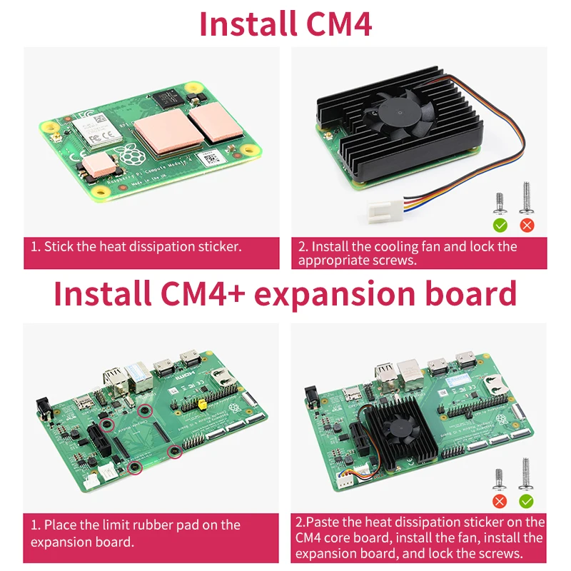 Встроенный радиатор для компьютера Raspberry Pi 4 CM4 12 В 3007 шт.