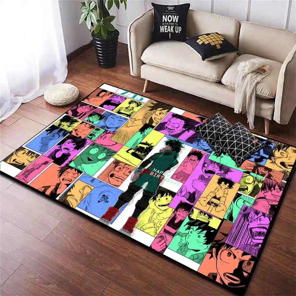 

CLOOCL Cartoon Anime Carpets Japanese Manga My Hero Academia Large Area Rug 3D Graphic Carpet for Living Room Flannel Floor Mats
