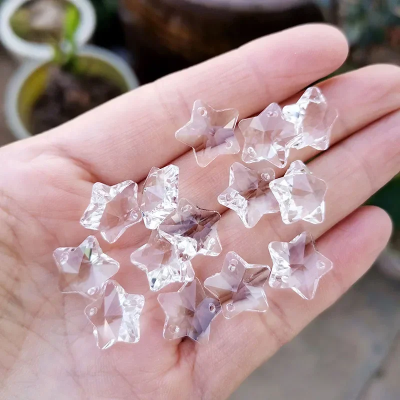 14 мм хрустальные бусины со звездами 2 отверстия стеклянные аксессуары Ловец