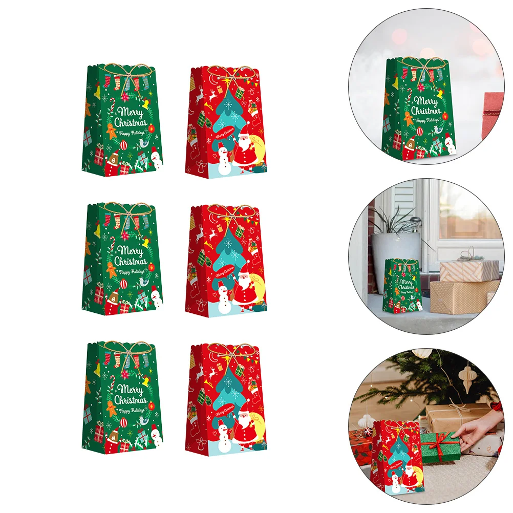 

Bags Christmas Gift Bag Candy Box Paper Wraptreatbulk Holiday Wrapping Snack Favors