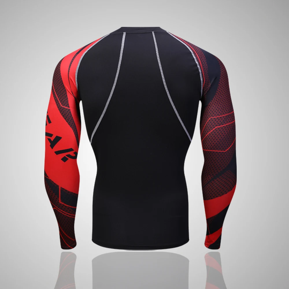 Men's Compression Long Sleeve Comprehensive Training T-Shirt Men's Slim Fitness Running Outdoor Sportswear