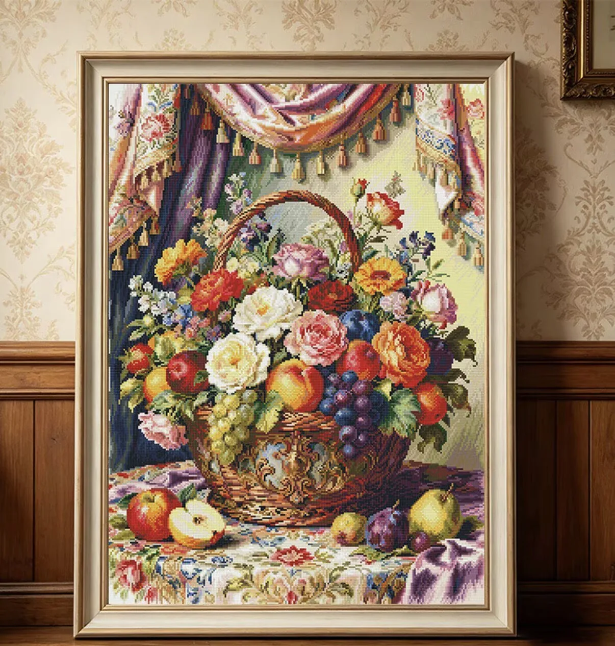 Набор для вышивания 9CT 75X100CM с фруктовым мотивом, набор для вышивания крестиком для гостиной, набор для рукоделия с хлопковыми нитками, 71 цвет (art.: 3920db984fcae) - 3920db984fcae
