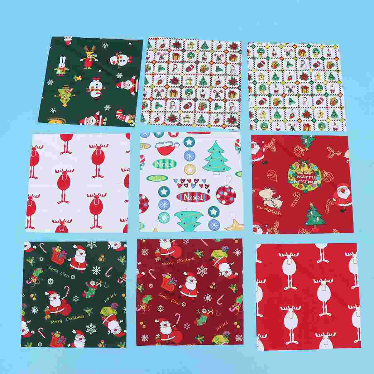 

Fabric Christmas Cotton Patchwork Quilting Squares Printed Craft Sewing Diybundles Fabrics Cloth Square Floral Material Scraps