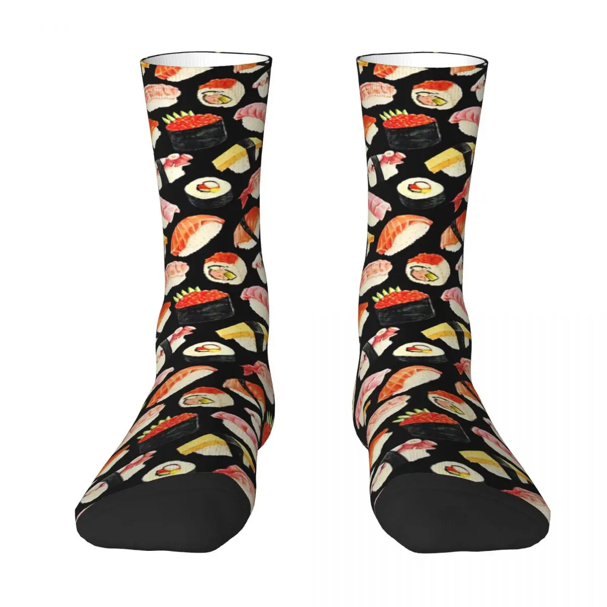 Sushi Pattern - Black Adult Socks,Unisex socks,men Socks women Socks