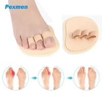 pexmen toe corrector pad 3 holes forefoot pads hallux valgus orthotics orthopedic toes separator straightener right foot