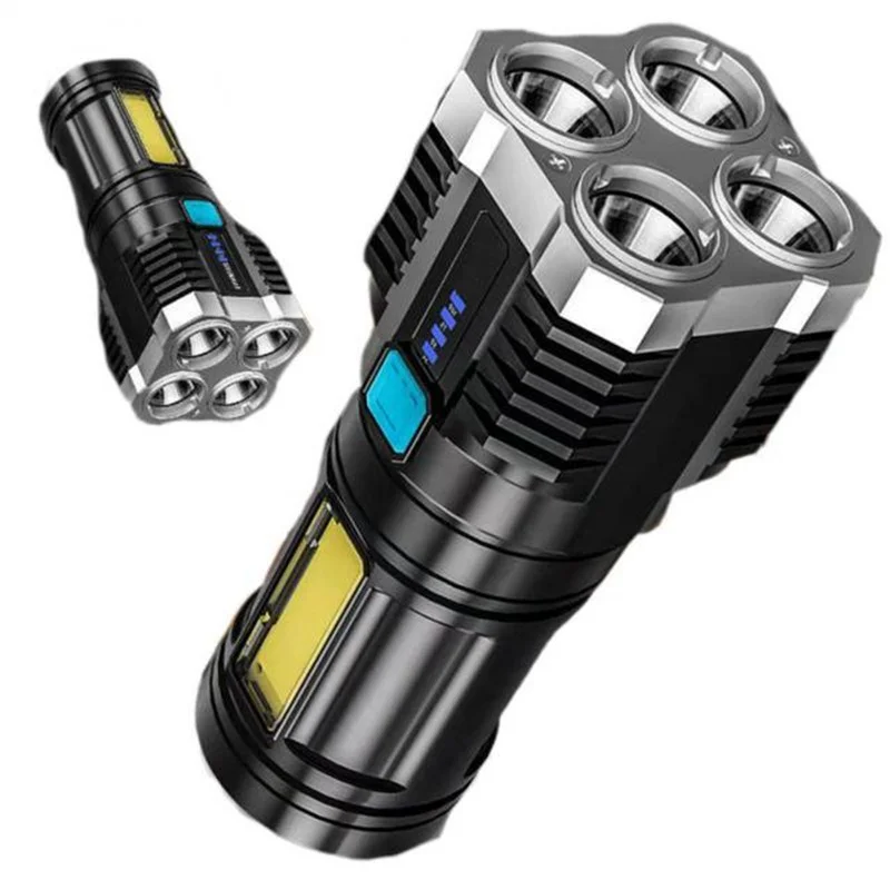 

New Cob Side Light Multifunctional Strong Flashlight Led Portable Household USB Rechargeable Flashlight