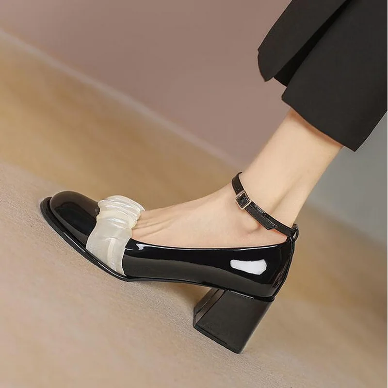 

Женские туфли-лодочки с квадратным носком, на высоком каблуке