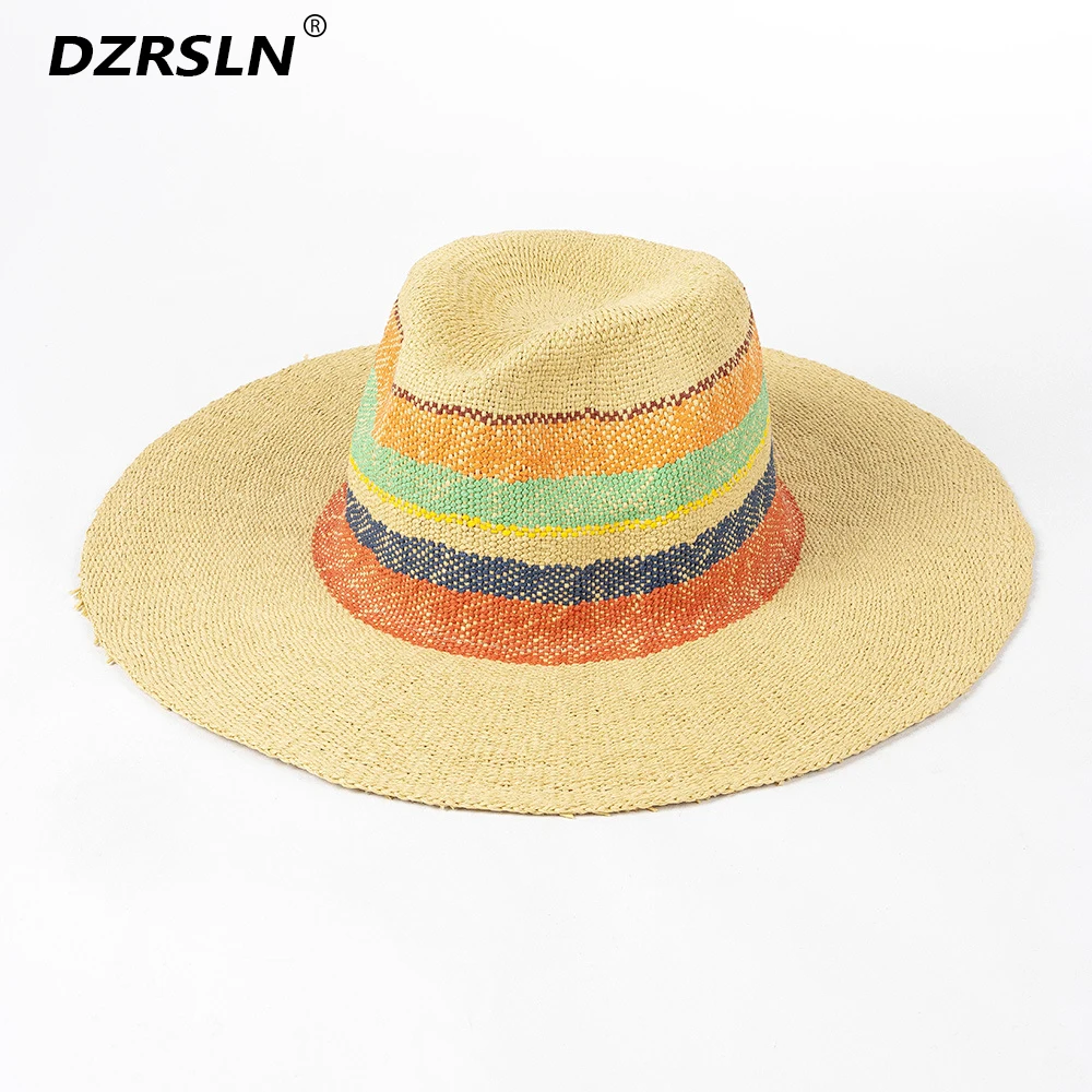 New Summer Sand Hat Women Gradation  Elegance Return To The Ancients Fashion Beach UV Protection  Panama Hat Summer