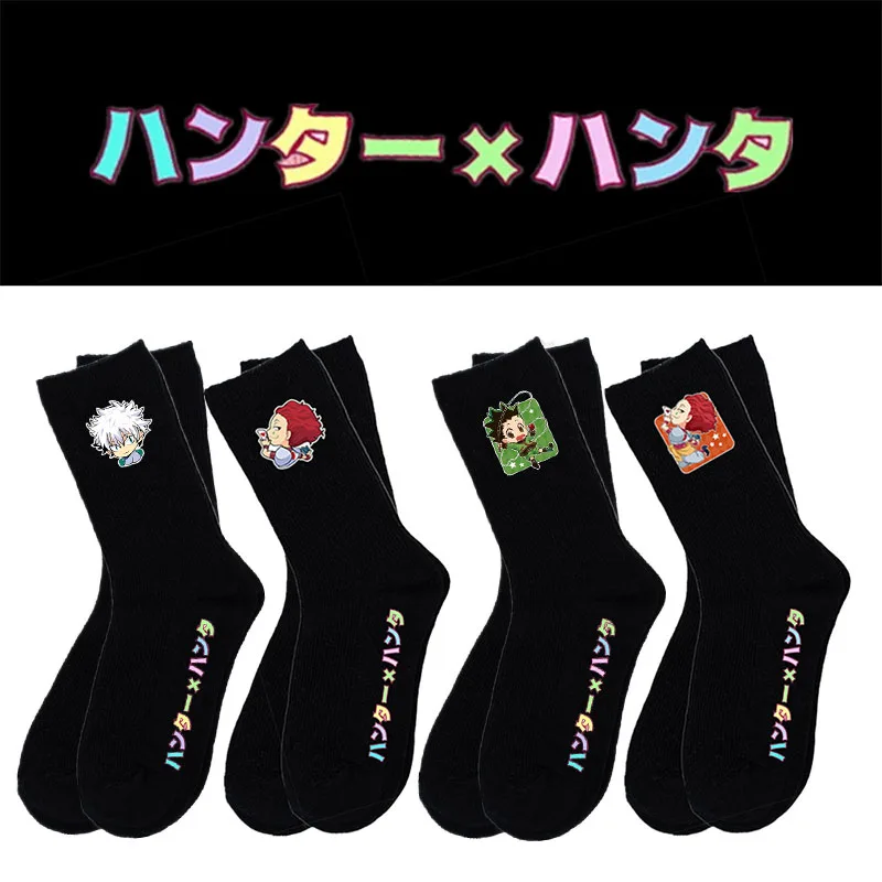 

Anime Hunter X Hunter Socks Cartoon Hisoka Kurapika Killua Cotton Long Socks Winter Ankle Socks Halloween Gift