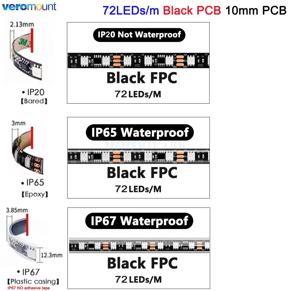 

veromount Светодиодная лента WS2811 RGB 5м