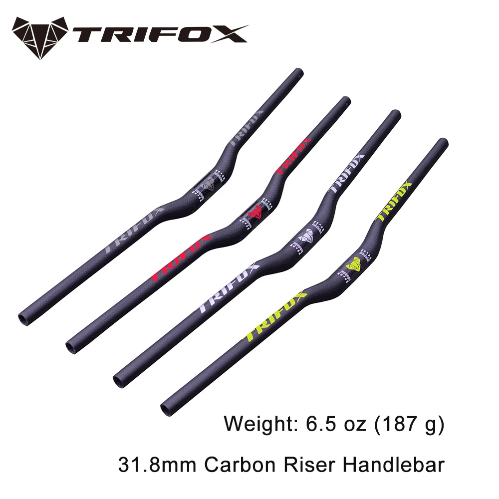 

TRIFOX MTB Bike Riser Handlebars T800 Carbon Fiber Bike Handlebar 740mm 3K Matt 31.8mm Riser Bicycle Handlebar 187g