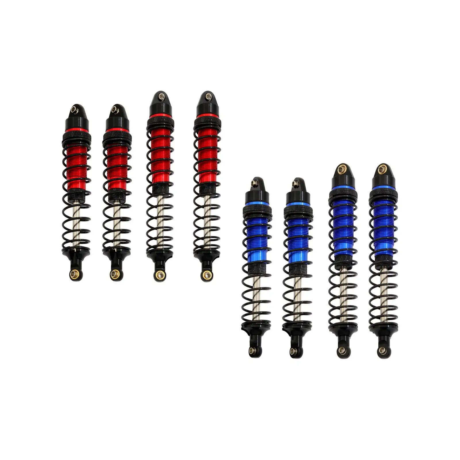 

4 Pieces 1/10 RC Car Shock Absorber Damper RC Vehicle Accessories Easy to Install Parts CNC Machined Front 119mm, Rear 134mm DIY