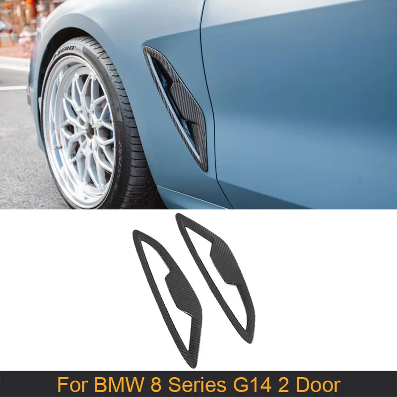 

Dry Carbon Front Side Air Vent Cover Trim For BMW 8 Series G14 2 Door 2020 2021 Car Air Intake Fender Vents Cover Trim