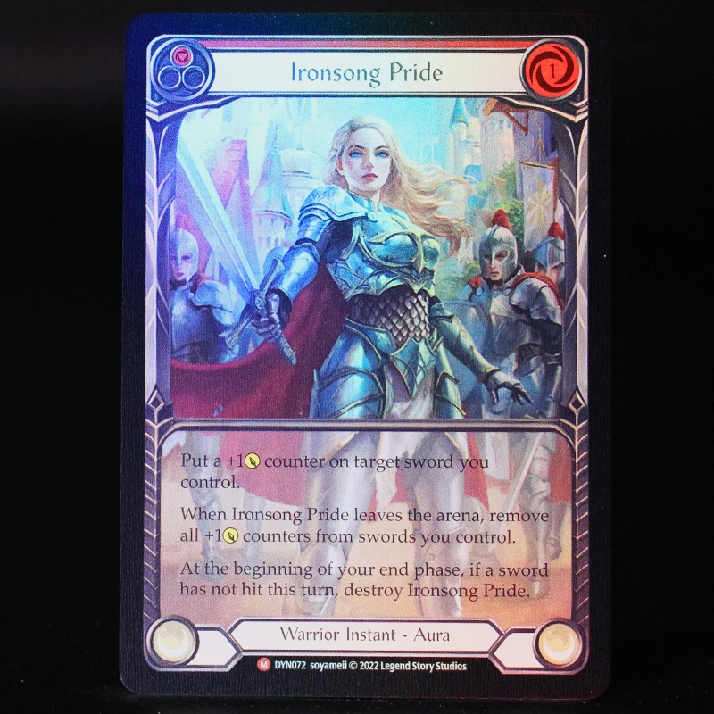 Фото Прокси-карты Flesh and Blood FOIL Развлекательные игры FAB lronsong Pride lyslander Stormbind Mordred Tide Коллекционные карты Подарки №2