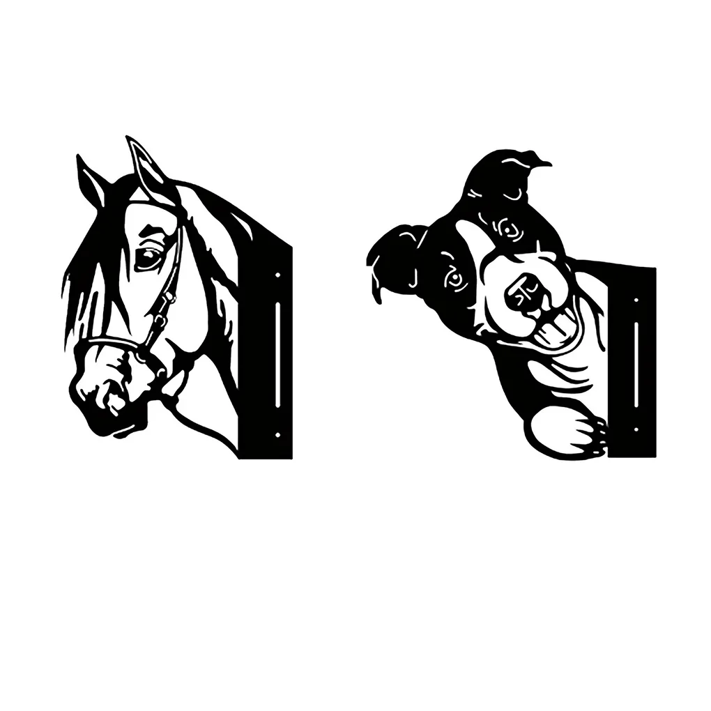 

Ферма, Horse Металлические садовые статуи украшения Открытый Сад Двор лампы газон доли металла CowYard украшения подарок