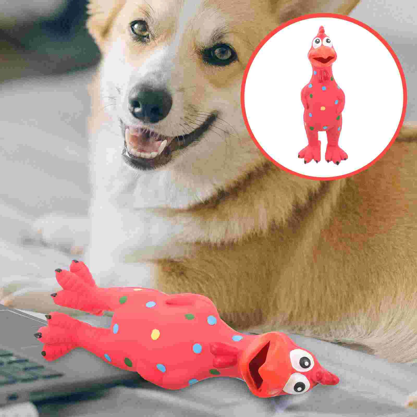 

Игрушка-пищалка для собак, в форме курицы, фотоинтерактивная игрушка для щенков, жевательная игрушка