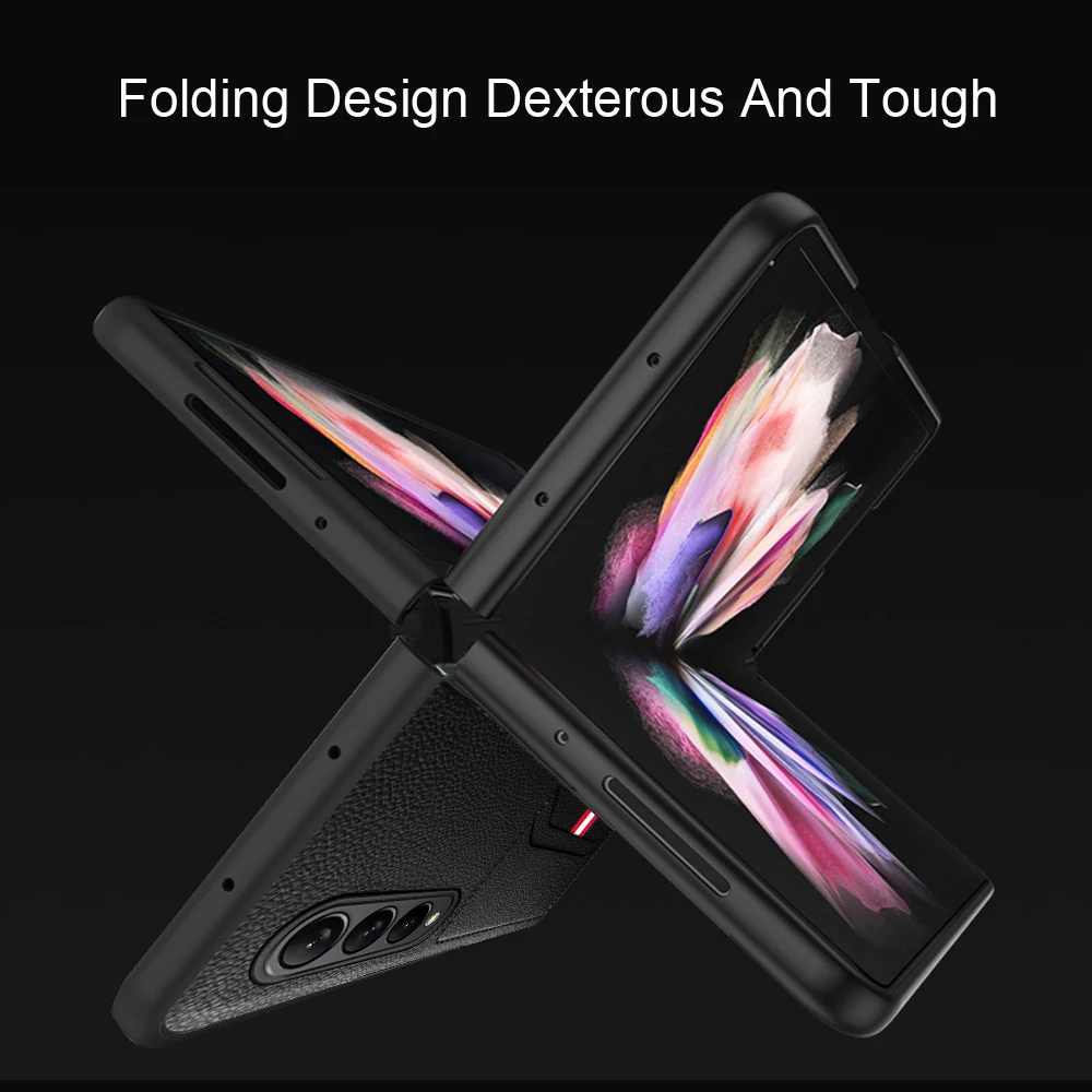 Кожаный чехол с защитой от отпечатков пальцев для Samsung Galaxy Z Fold6 5G Fold5 Fold 6 5 Fold4 Fold3