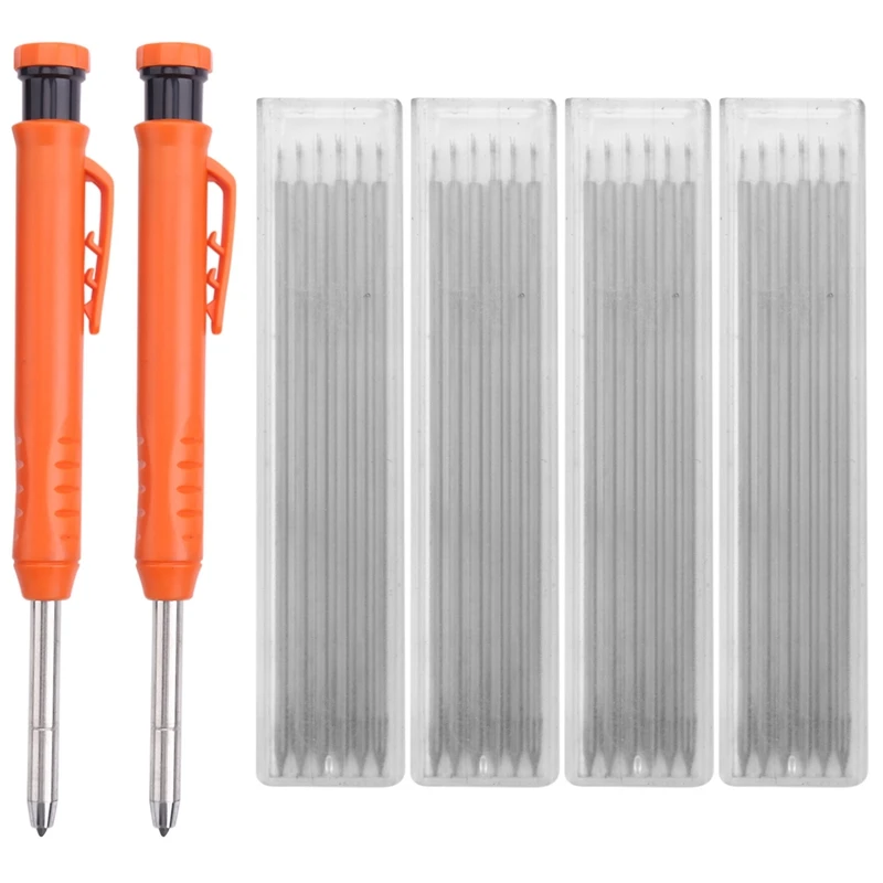 

Carpenter Pencils, Construction Pencils With Sharpener And Leads Mechanical Pencils, Pencils For Drawing, Scriber