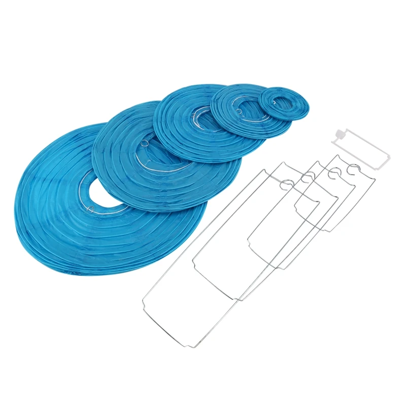 Акция! Набор бумажных фонарей Королевского синего цвета многоразовые подвесные