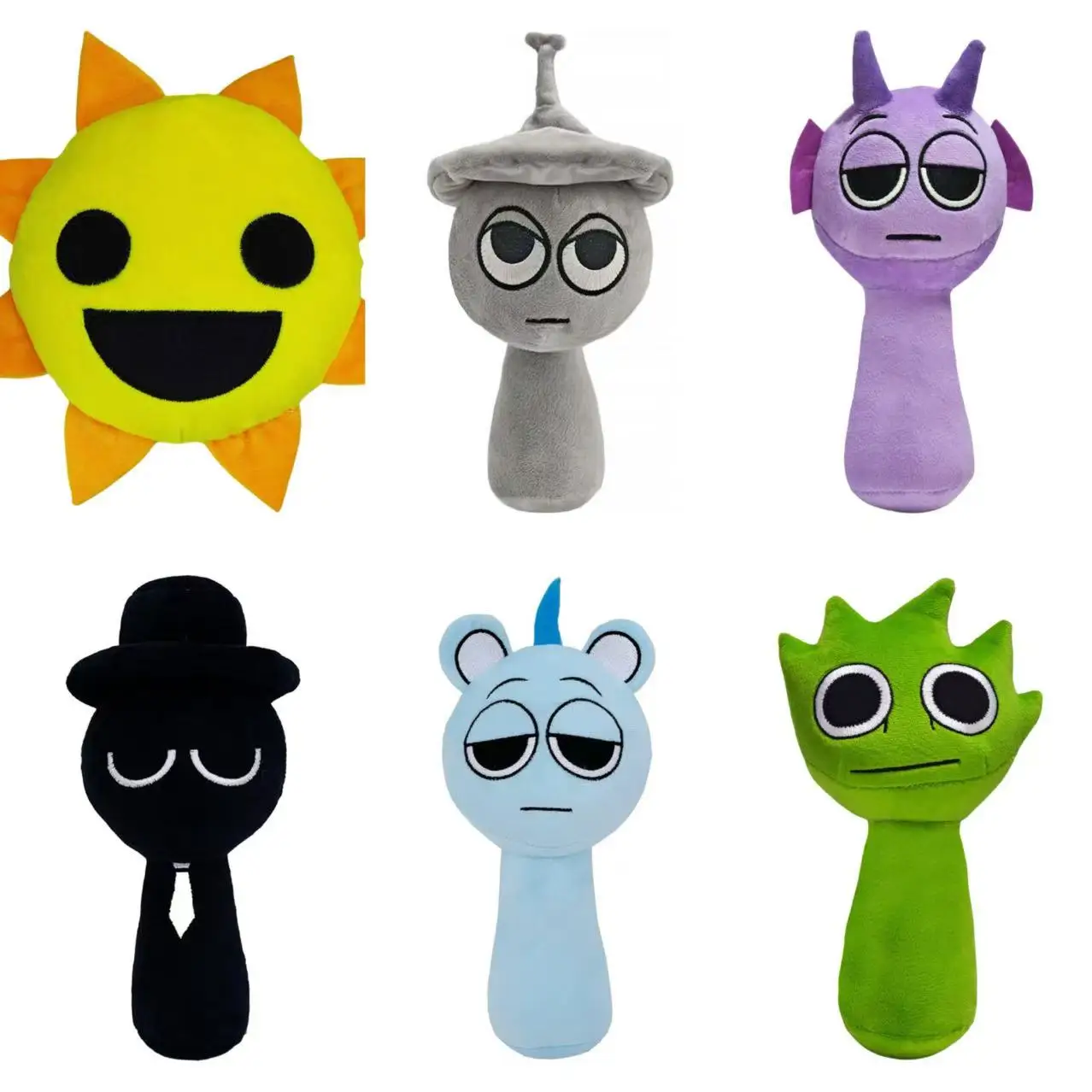 3-6 шт./компл. Sprunki Toys Plush Dolls Singers Oren Wenda Incredibox Peluches Plushie Garden Of Banban