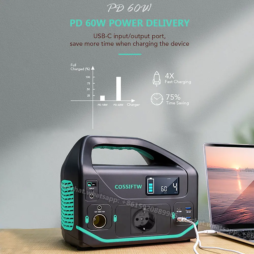 

Портативная электростанция POWER FORCE 150000mAh/555Wh, большая емкость, чистый синусоидальный сигнал, инвертор постоянного тока/переменного тока