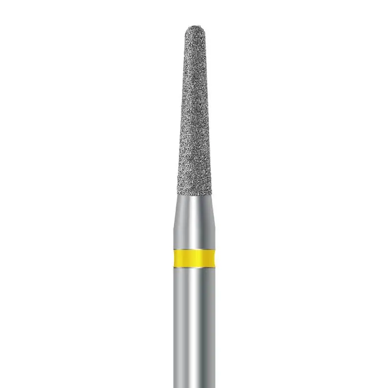 

Frank Dental - Diamond Dental Burs - 855 Yellow Belt Diamond Burs - Round end taper - For Tubine - 5 pcs - Made in Germany Diamo