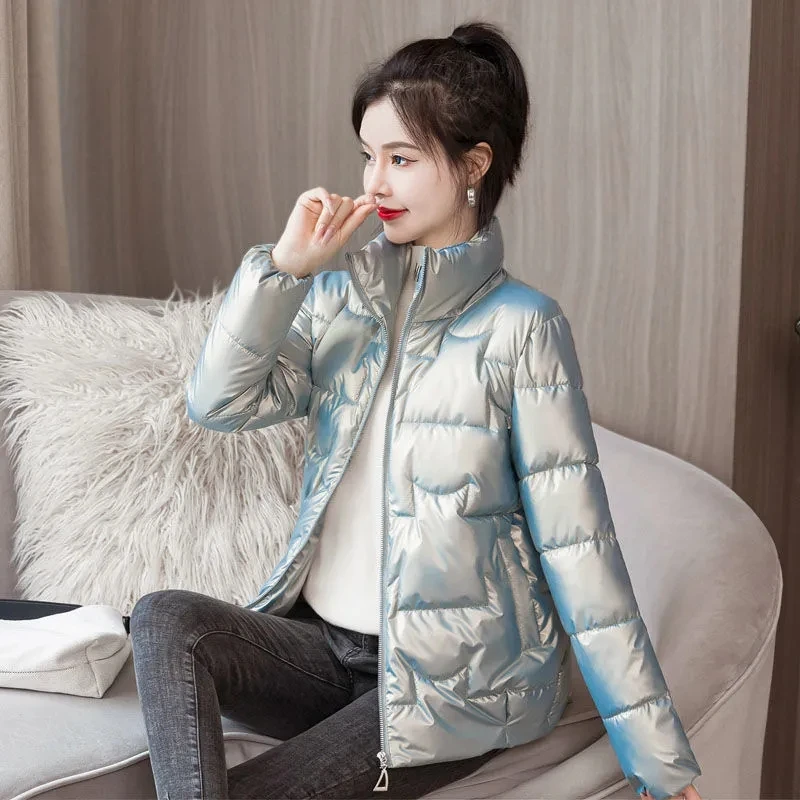 Women's Short Korean Loose Down Padded Jacket Women's Slim Fit And Meat-Covering Fashion Padded Jacket Solid Color Winter Parka