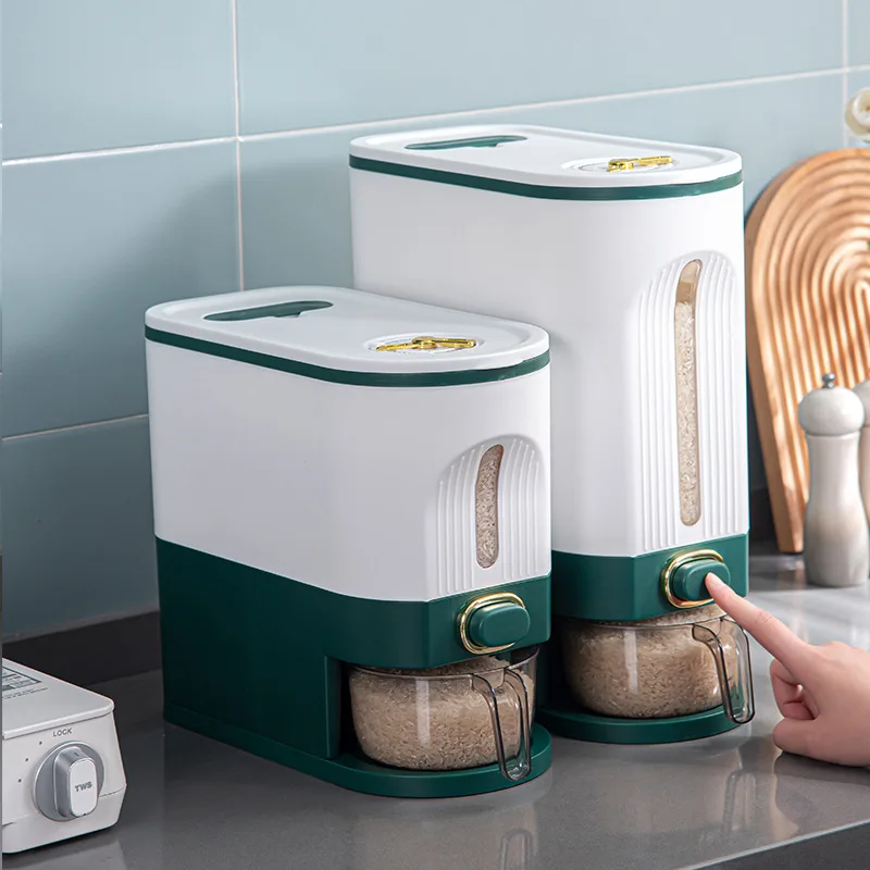 

Household Dispenser With Large Cereal Soybean Rice Grain Lid Corn Container Storage Capacity Kitchen Box Proof Moisture