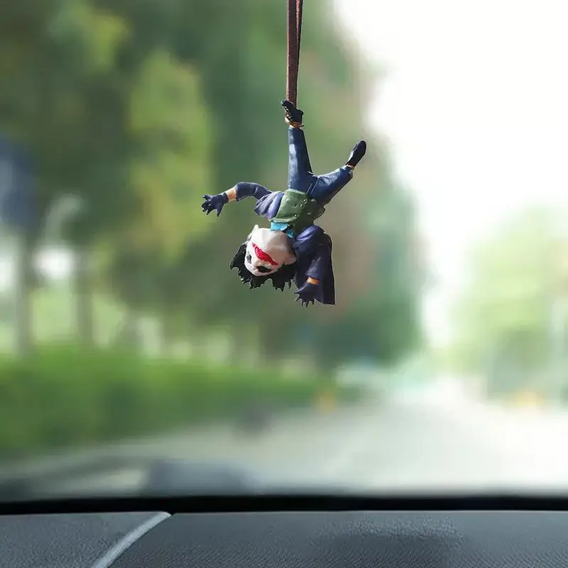 

The Joker Hanging Acrobatic Clown Anime Figure Ornaments Car Pendant Auto Rearview Mirror Interior Decoration Accessories Gifts