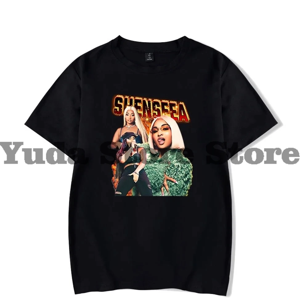 Shenseea Vintage T-shirt Harajuku Short Sleeve Fashion Crewneck Mens Womens Tees Tops