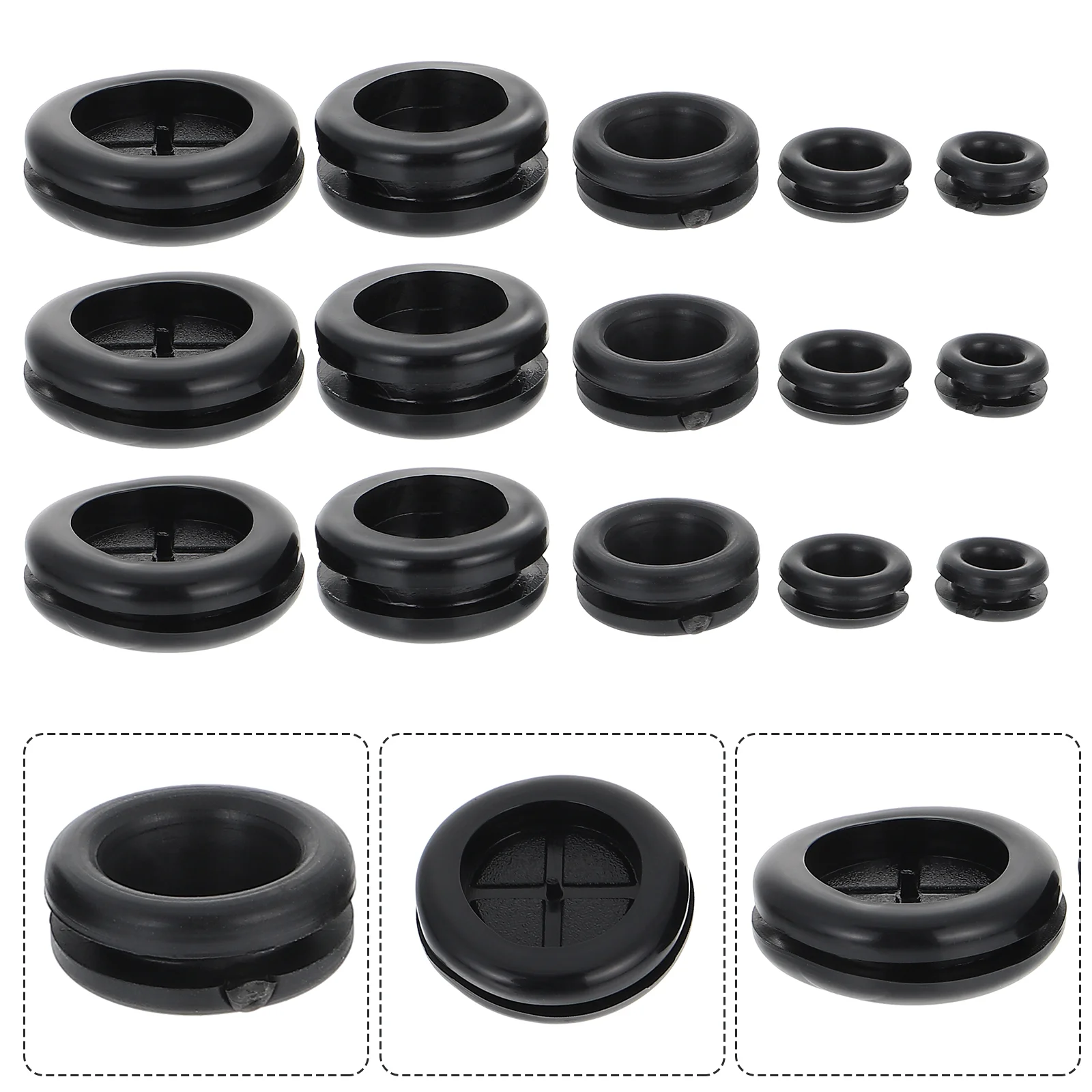 

50pcs Rubber Grommet Practical Professional Firewall Hole Plug Electrical Wire Gasket Rubber Washer Rubber Gasket