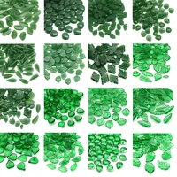 czech glass beads 20pcs 6 28mm transparent green leaf pendants loose beads for jewelry making diy handmade earrings accessories