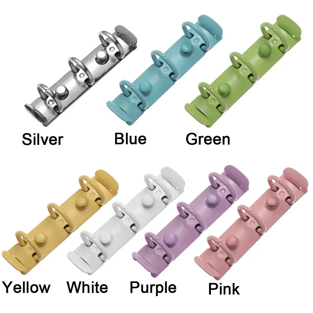 Metal Binding Clips Spiral Rings Binder Clip With 2 Pairs of Screw For Diary Notebook Planner A5 A6 A7 Binder Clip File Folder images - 6