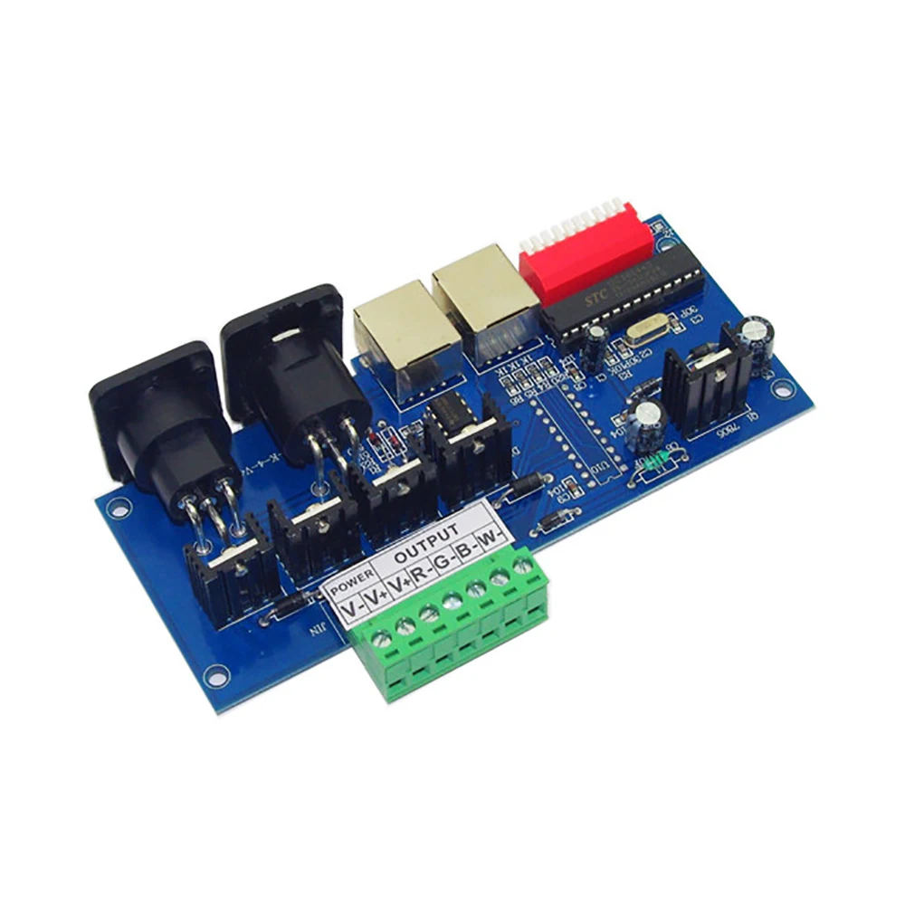 4CH 4 канала x 4A с интерфейсом RJ45 светодиодный контроллер RGBW простой декодер DMX DMX512