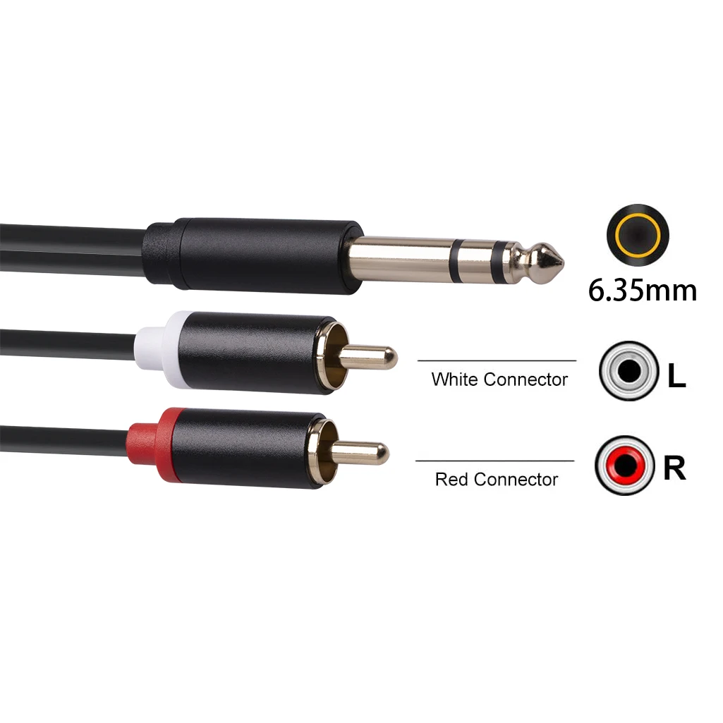 Кабель 6 35 мм на 2RCA