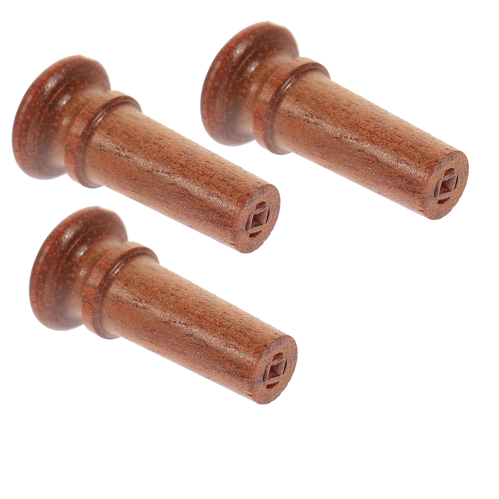 

3 Pcs Violin Tail Button Chic Design Screws Chin Rest Accessory Plugs Jujube Endpin Pegs Wood