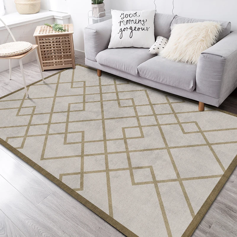 

Retro Light Luxury Bedroom Decoration Rug Living Room Carpet High Quality Hotel Large Area Carpets Cloakroom Rugs Non-slip Mat