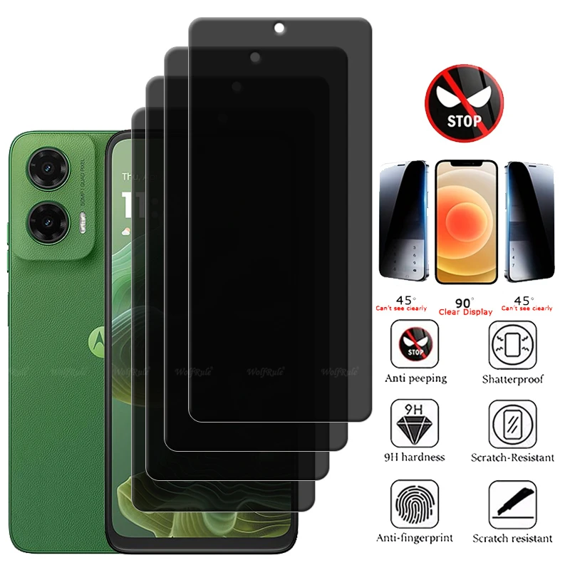 1/2/3/4 шт. для Moto G35 стекло Motorola закаленное HD Защитная конфиденциальность Анти-шпион